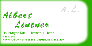 albert lintner business card